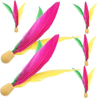 POPETPOP 6pcs Shuttlecocks High Elastic Rubber for Outdoor Fun for Boys and Girls and Adults Stable Flight Path for Games