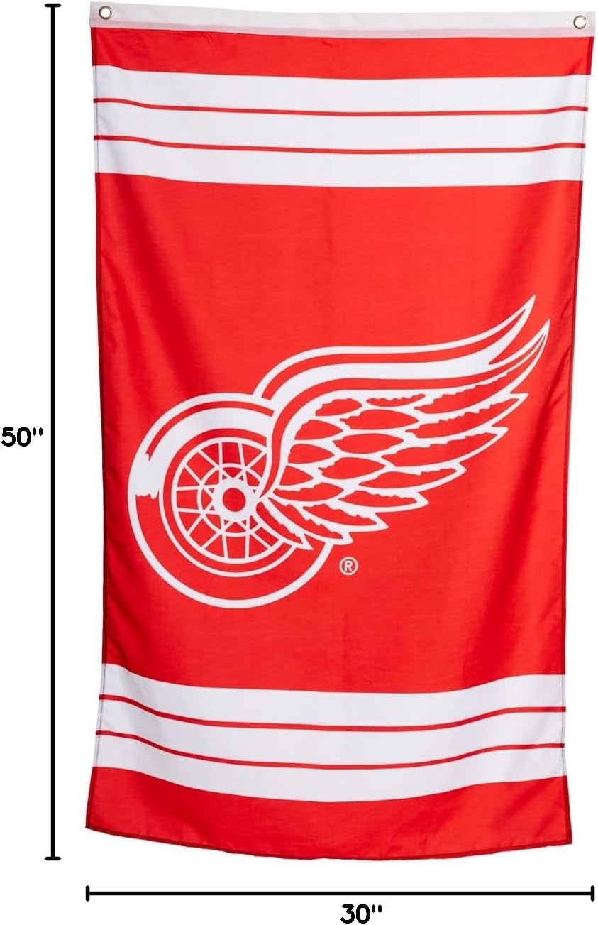 Calhoun NHL Officially Licensed Indoor Team Logo Wall Banner - Detroit Red Wings (30" by 50")