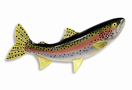 LX Handpainted Rainbow Trout Statue Game Fish Replica 10"