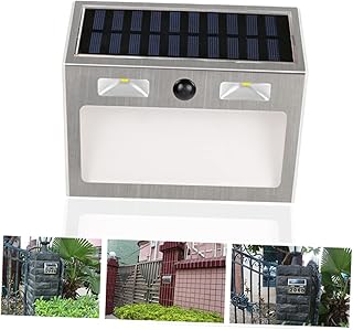 OSALADI Door Sign Signs Digital Sign Lighted Address Sign Solar Address Sign Solar Lighted Address Sign House Number Door Light Sensor Shine Lighted House Numbers