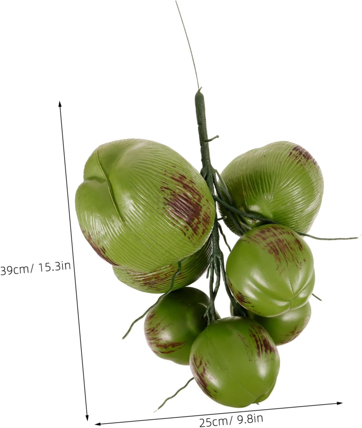 1 Bunch Artificial Coconuts Simulation Prop Lifelike Faux Fruit Decoration for Home Table Kitchen Tropical Party Craft Model