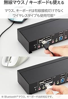 Amazon.co.jp: エレコム パソコン切替器 KVMスイッチ DisplayPort(TM