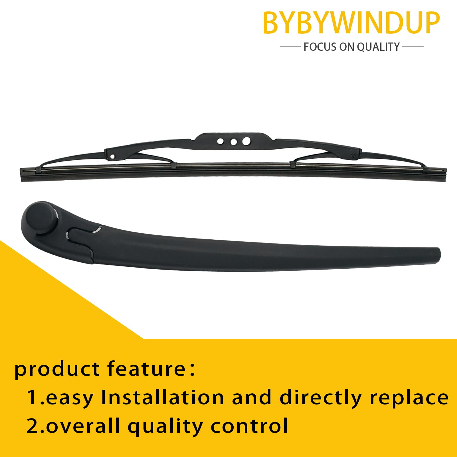 Brazo y escobilla del limpiaparabrisas trasero compatibles con Seat IBIZA 2002-2009 Repuesto para 5P0955707B