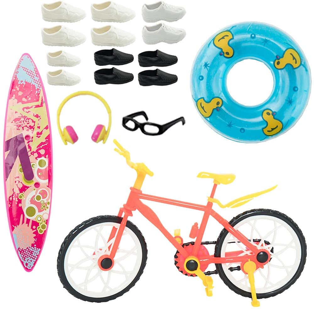 SOTOGO 41-Piece Doll Clothes & Accessories for 12-Inch Boy Doll - Includes Casual & Career Outfits, Jackets, Pants, Tops, 6 Pairs Shoes & 5 Sport Accessories