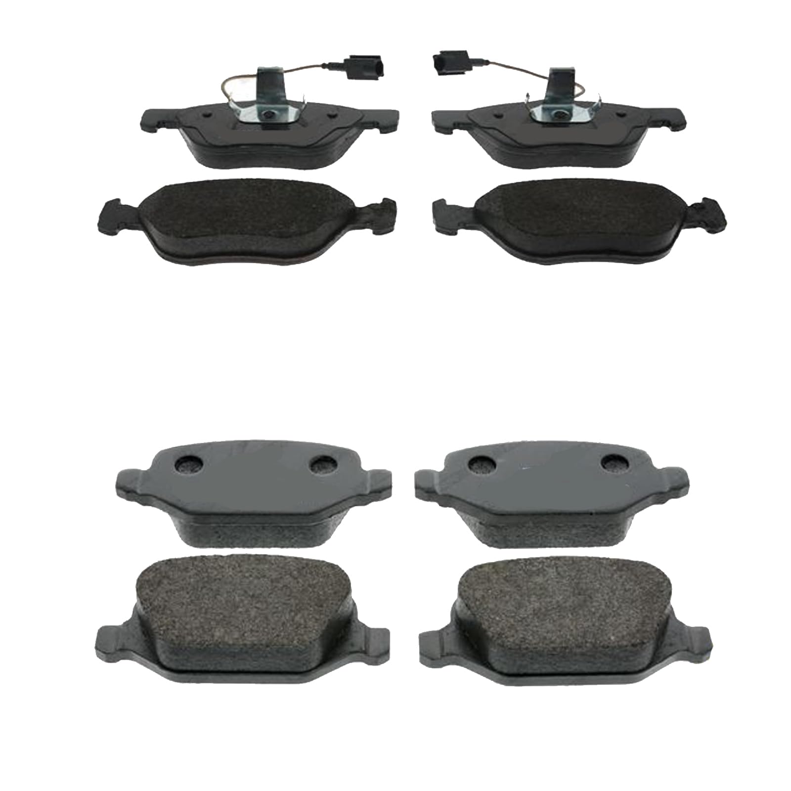 KIT PASTIGLIE FRENO ANTERIORI E POSTERIORI compatibile con Alfa Romeo 147 | PASTIGLIE FRENANTI AUTO OEM FDB1134 ; FDB1052 ; FDB1299,FDB1349 | SOSTITUZIONE DIRETTA | BASSA POLVERE | SILENZIOSO