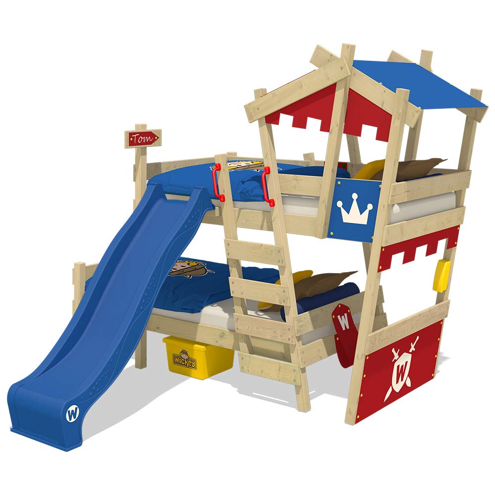 Buy WICKEY Bunk Bed Crazy Castle DoubleChildren Bed Loft Bed with