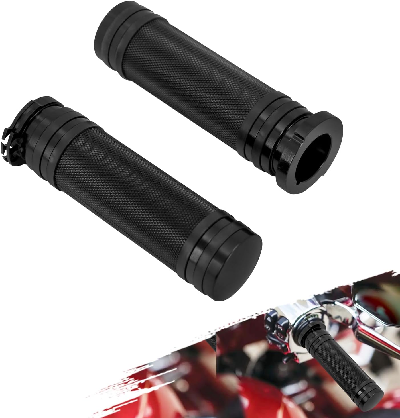 Motorcycle 1" Handlebar Hand Grips Fit for Harley Sportster XL Iron 883 1200 Dyna Softail Touring Road King Street Electra Glide V-Rod VRSC
