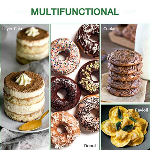 Round Cookie Biscuit Cutter Set - 12 Pack Pastry Cutters In Graduated Sizes For Donut, Dough, Fondant, Clay - Stainless Steel Circle Cutter Cake Ring Molds With Colorful Rubber Coating #TOP3