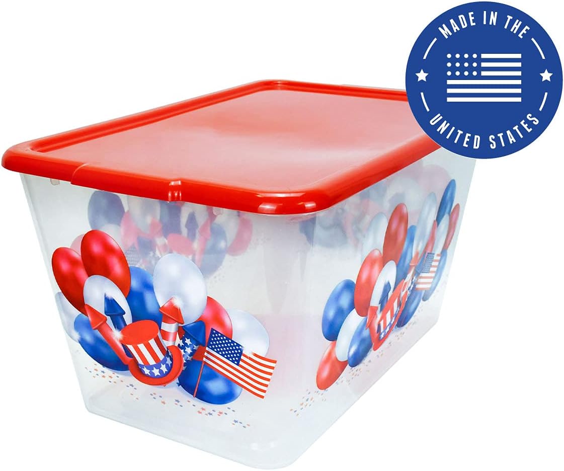 Buу 2 gеt 3 SimplyKleen 14.5-gal. Reusable Stacking Plastic Storage Containers with Lids, USA 4th of July (Pack of 4) Made in the USA 🔥 Hоt Dеаlѕ SimplyKleen 14.5-gal. Reusable Stacking Plastic Storage Containers with Lids, USA 4th of July (Pack of 4) Made in the USA
