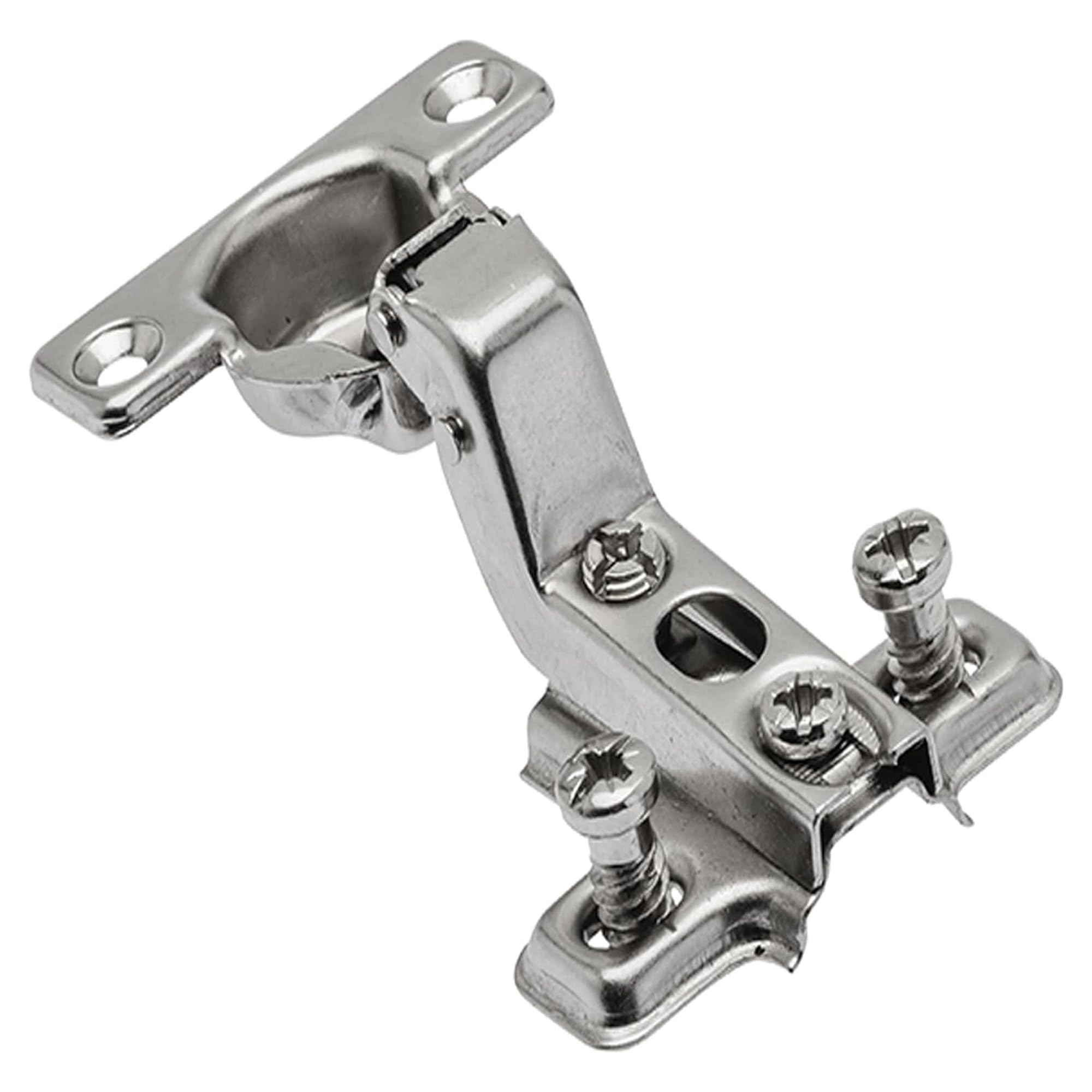 Mprofi MT® 4 Pieces | Mini Cabinet Hinges Ø26mm | Inset Overlay Furniture Fittings | Nickel Plated Cupboard Door Hardware | Concealed Kitchen Wardrobe Mounts