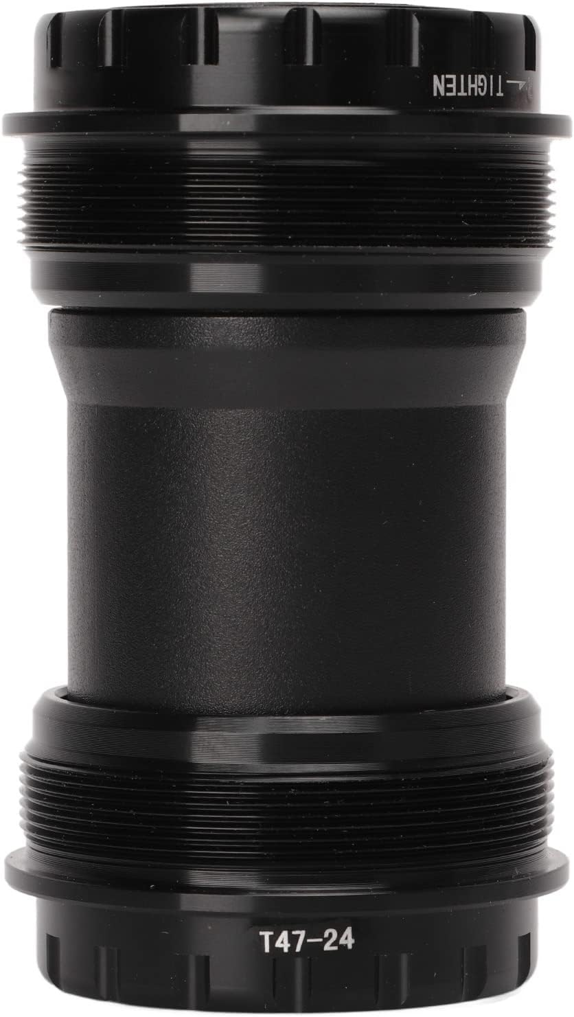 Bike Bottom Bracket Aluminum Alloy 24mm Thread Ceramic Bearings Road Bike Center Shaft High Strength Lightweight Durable for Road Bikes Mountain Bikes Cycling Enthusiasts