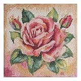Ideen mit Herz Decorazione per diamond painting, 20 cm x 20 cm, splendidi motivi, con accessori, per scatola di legno o scatola regalo (rosa in albicocca)