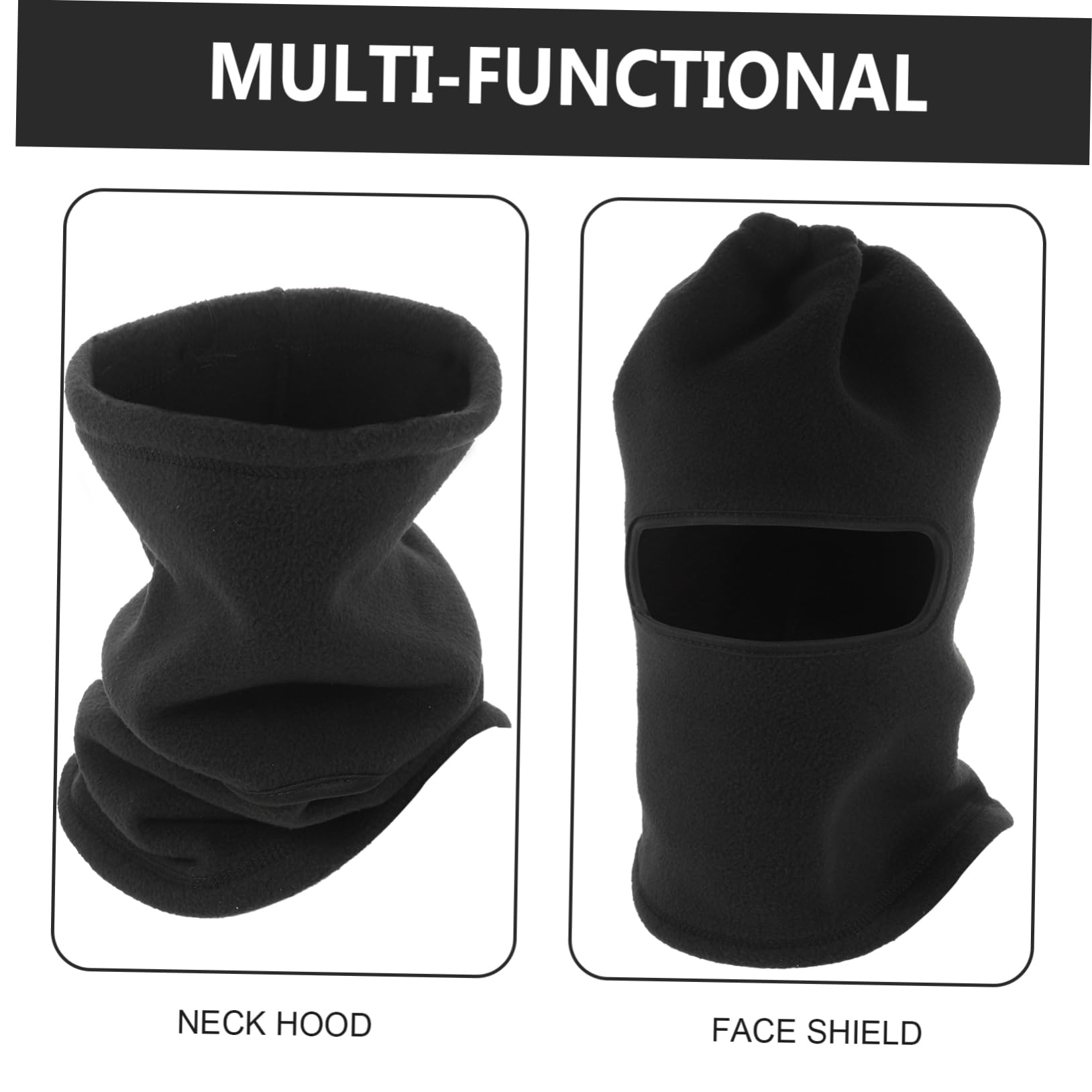 WOFASHPURET Men's Balaclava Face Mask Ski Neck Gaiter Windproof Ear Warmers Comfortable Thermal Cycling Hoods Black