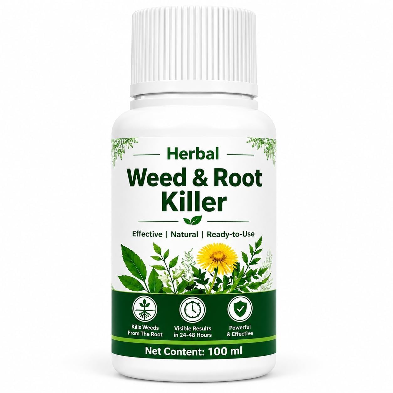 weed and root 100ml ready to use – fast acting deep penetrating weed remover – kills weeds from root for garden, lawn, driveway, pathways) (pack of 1)