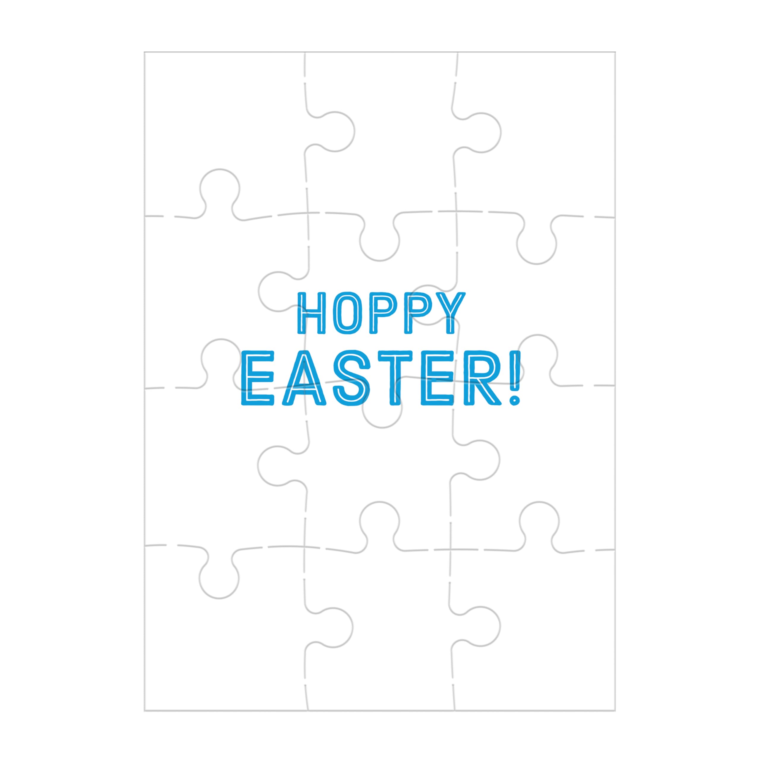 Mudpuppy Hoppy Easter - Bunny Rabbit Easter Themed Greeting Card and Jigsaw Puzzle Includes Color Coordinated Envelope and Sticker Seal - Image 4