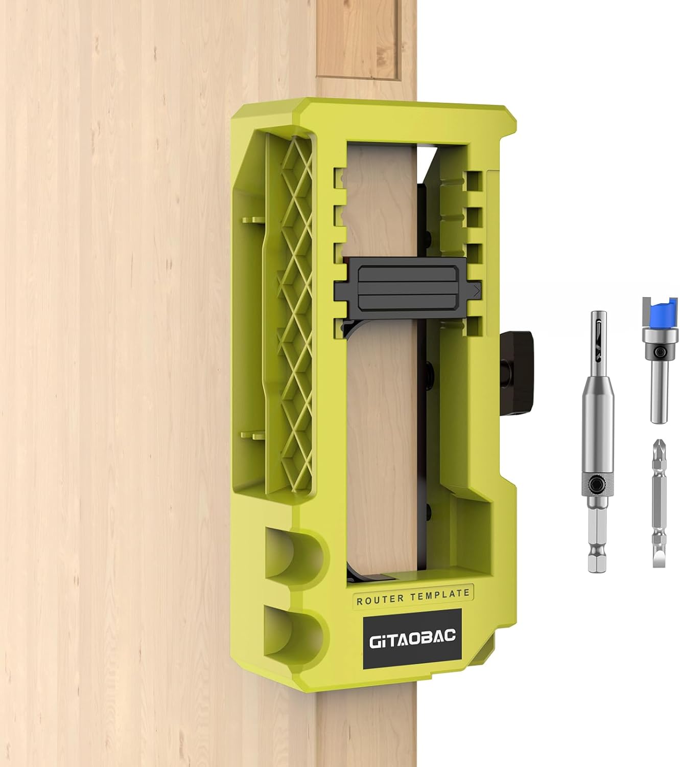 Green Door Hinge Jig, Door Hinge Router Template, Door Hinge Mortiser