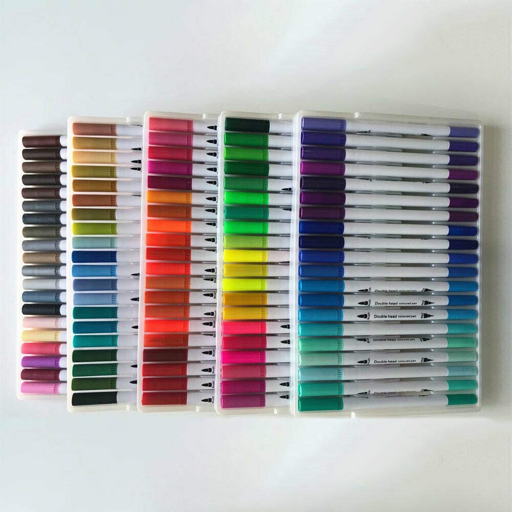 SUPERTOOL Aquarell-Marker, 36 Stück mit doppelter Spitze, flexible Pinselstifte für Kinder und Erwachsene