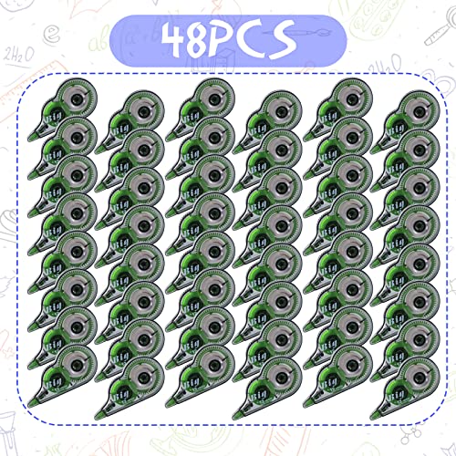 Image of Yexiya 48 Pieces Correction Tapes Original Correction Wide Eraser Applicator Easy to Use Applicator Translucent Tapes Shows for Office Note Journal Scrapbooking, 0.2 Inch x 39.4 Feet