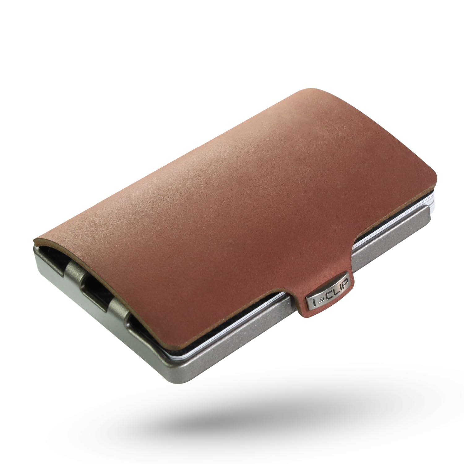 I-clip Cartera Soft-Touch (en 9 Variantes Disponible) - Color Roble, Color del Borde Metallic-Grey, Small