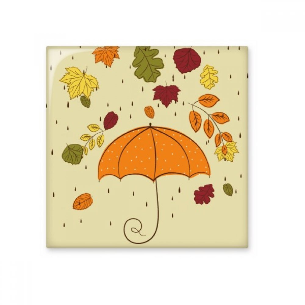 Carrelage céramique feuilles parapluie pluie météo drip décoration murale