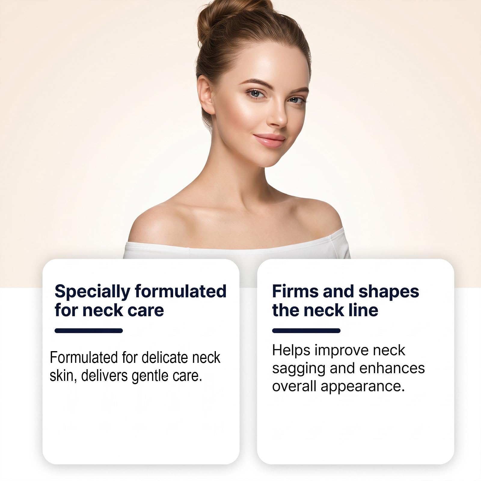 Crema reafirmante para el cuello Tri-Lift con péptidos: hidratante antiedad con péptidos para líneas de expresión y flacidez, cremas suaves para el cuello y el escote que reafirman y tonifican. (6pcs)