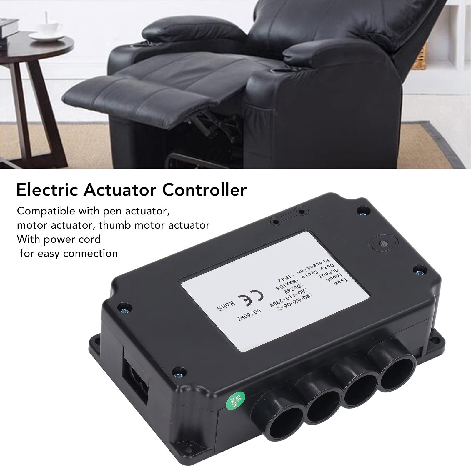 Elektrischer Aktuator-Controller, Linearmotor für Smart Home, AC-Wandschränke, Klappbetten, Theken, Büro-Hubtische (DC24V EU-Stecker)