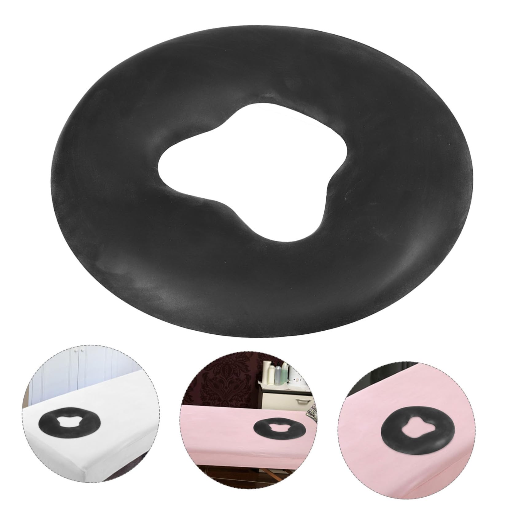 COLLBATH Almohada De Silicona Para Camilla De Masaje Cojín Facial Con Agujero Para Tratamientos De Belleza Reposacabezas Cómodo Y Fácil De Limpiar Para Spa Y Salón