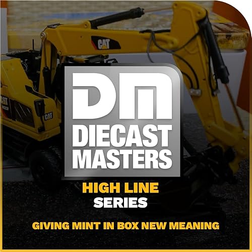 Miniatura 8 de Diecast Masters Excavadora de ruedas para ferrocarril Caterpillar M323F a escala 1:50 - Versión amarilla Cat | Camiones Cat Series de alta línea y