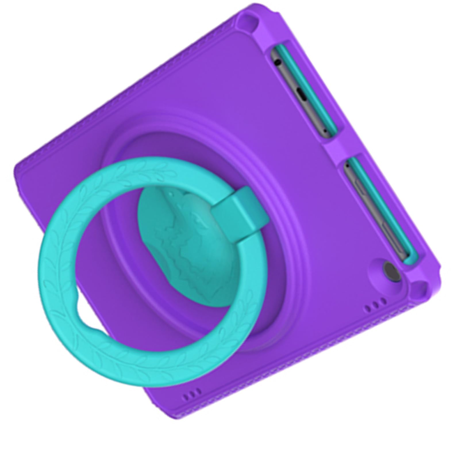 Cosiki Custodia Tablet per Bambini per HD 10 2023 2021, Copertura Rigida con Supporto in EVA con Cavalletto e Maniglia Ruotabili, Protezione Schermo Integrata (viola chiaro)