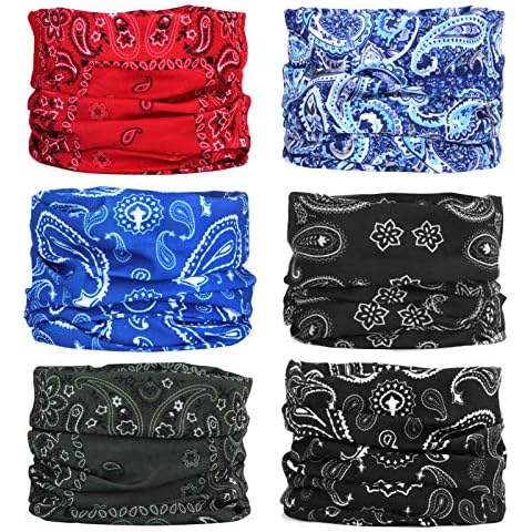 RedMaple Seamless Multifunctional Headwear Bandana Scarf - Elastic Tube Magic Headband Gaiter Balaclava for Yoga Running Hiking Cycling Cover