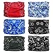 6 Stück Nahtlose Bandanas Multifunktionstuch Schal - Elastiche Multifunktion Stirnband Gaiter Balaclava Gesichtsmaske Kopfbedeckung UV Residenz für Yoga Laufen Wandern Radfahren Motorradfahren