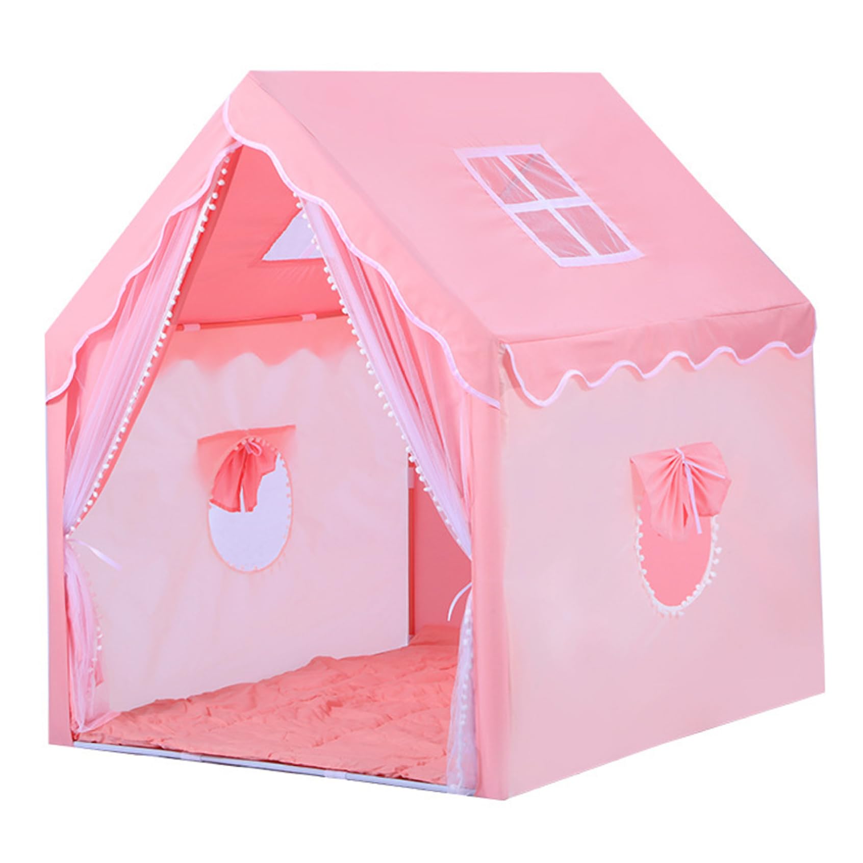 Kinderspielzelt für den Innenbereich, Prinzessinnen-Spielhaus mit Wolkendekor, geräumiges, faltbares Innenzelt, ideal für fantasievolles Spielen für Mädchen und Jungen