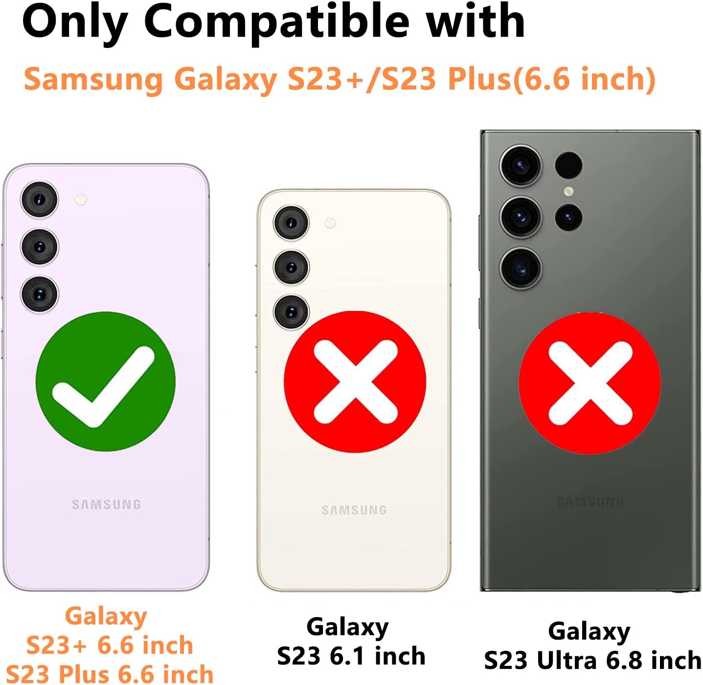 Designed for Samsung Galaxy S23 Plus Case Galaxy S23+ Case Gift Militay Grade Drop Protective Rugged Cover Shockproof for Galaxy S23 Plus Phone Case for Women Men boy Girl (Purple+Blue) - Image 2