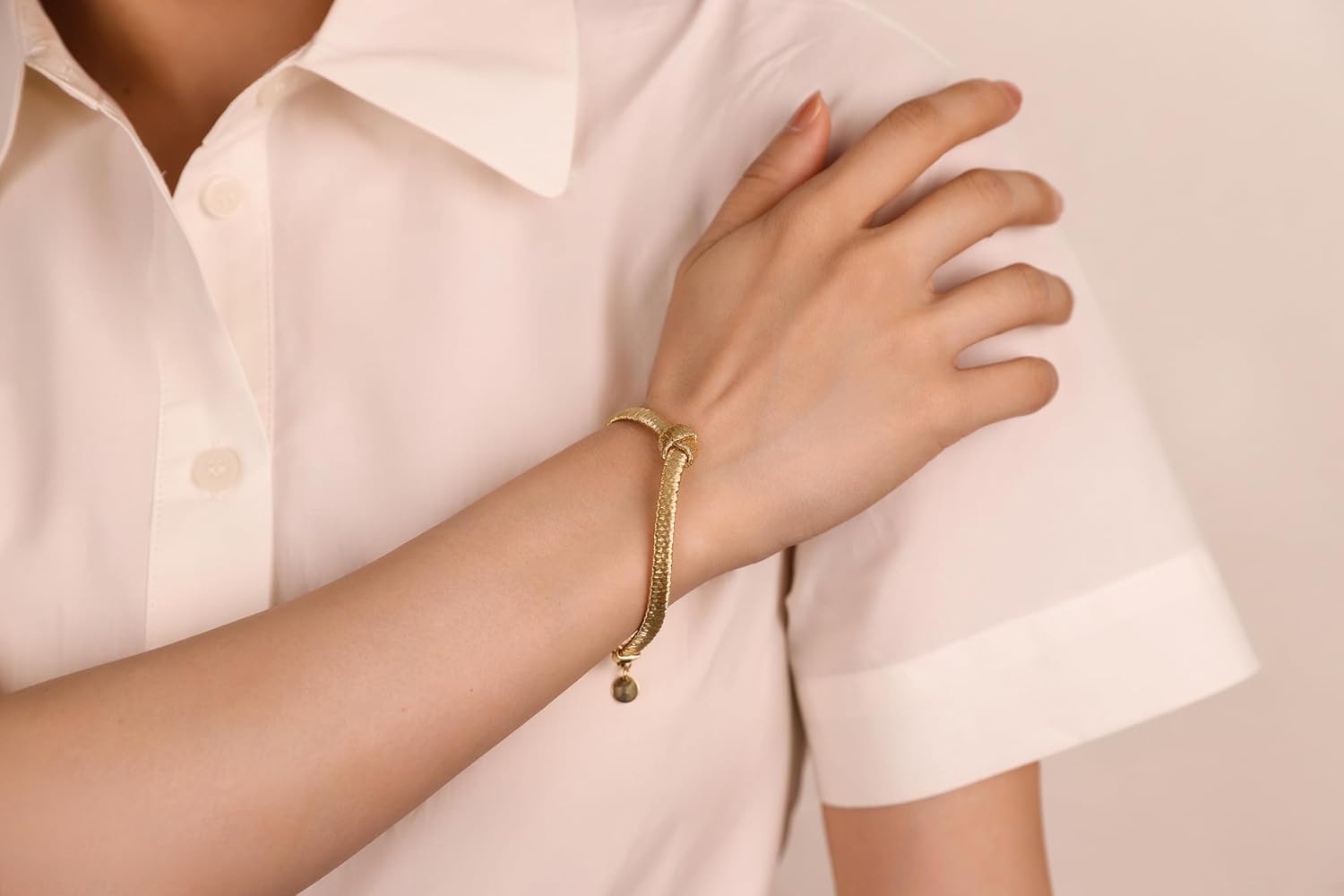 Minimalist Gold Coil Bracelet S925 Silver Adjustable Bracelet Italian Coil Craft Handmade Jewelry Christama Birtherday Gift for Women