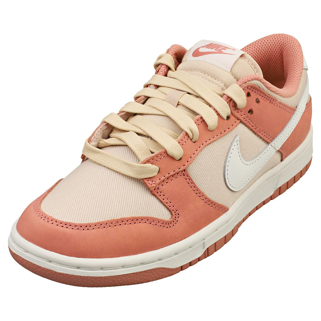 Nike Dunk Low Retro Premium Men's Shoes (FB8895-601, Red Stardust/Sanddrift/Summit White) Size 10