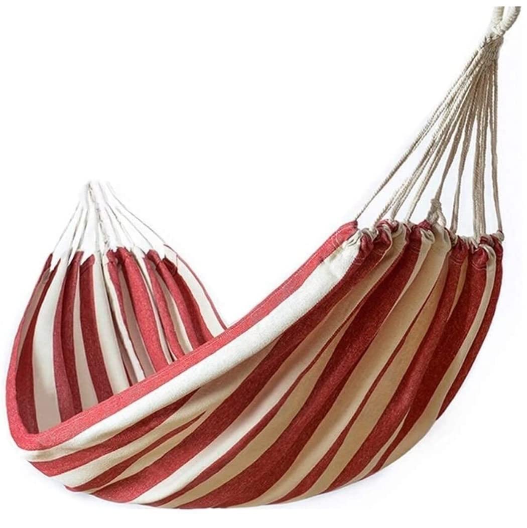 Hammock Swing Outdoor Bed Recreation Hammock Outdoor Leisure Double Thick Canvas Indoor College Dormitory Camping Swing Chair For Hikers Easy Setup(Rosso,200 * 150cm)