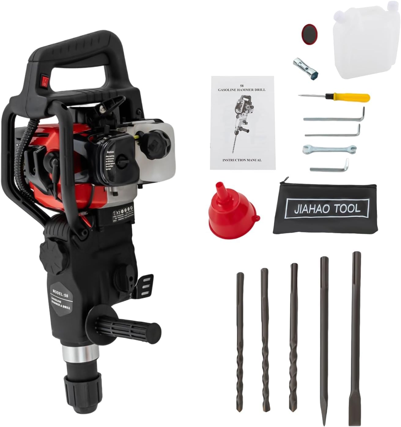 TFCFL 2 Stroke 32.6CC Gas Powered T Post Driver Hammer Drills, 1200W