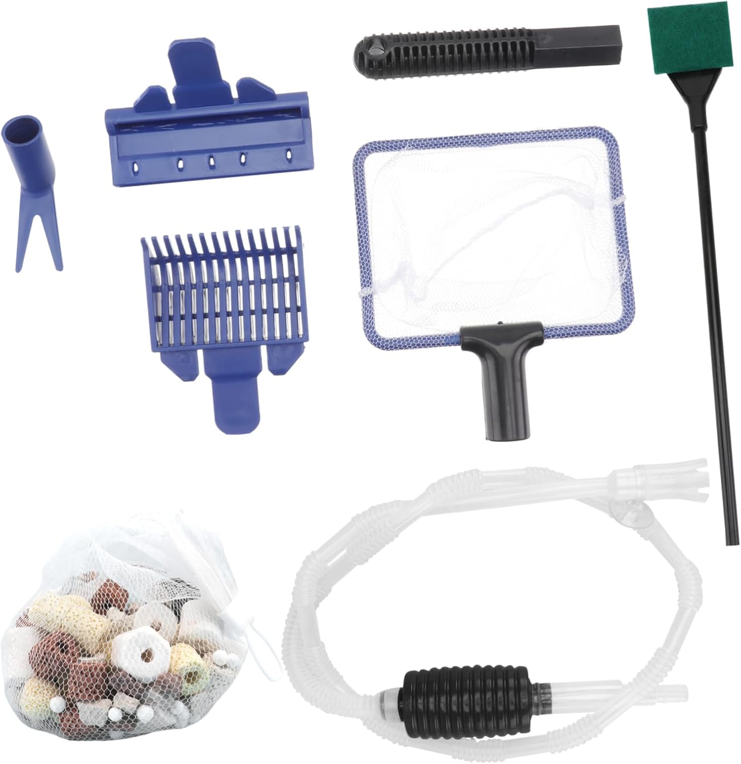 1set Fish Tank Gravel Tool Manual Siphon Water Changer and Sand Washing Kit for Easy Aquarium Cleaning and Water Change Includes Cleaning Tools Media