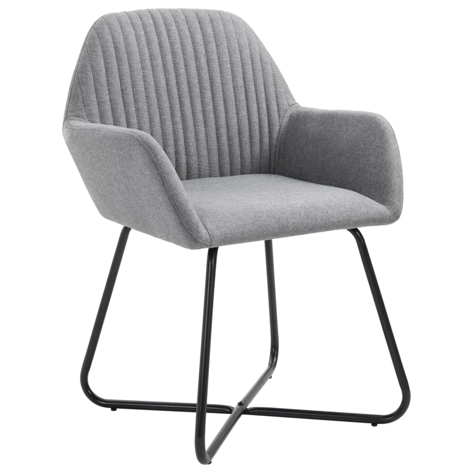 ZEYUAN Sedie da Pranzo 2 pz in Tessuto Grigio Chiaro,Sedie da Pranzo,Sedie da Sala da Pranzo,Sedie da Pranzo Moderne-249807