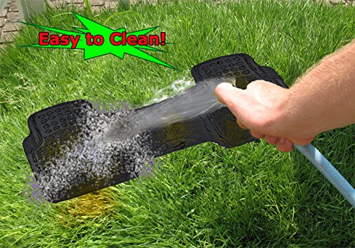 Zento Deals Car Floor Mat -Heavy Duty Weather Protection Mats Black - Rubber Runner Liner — view 6