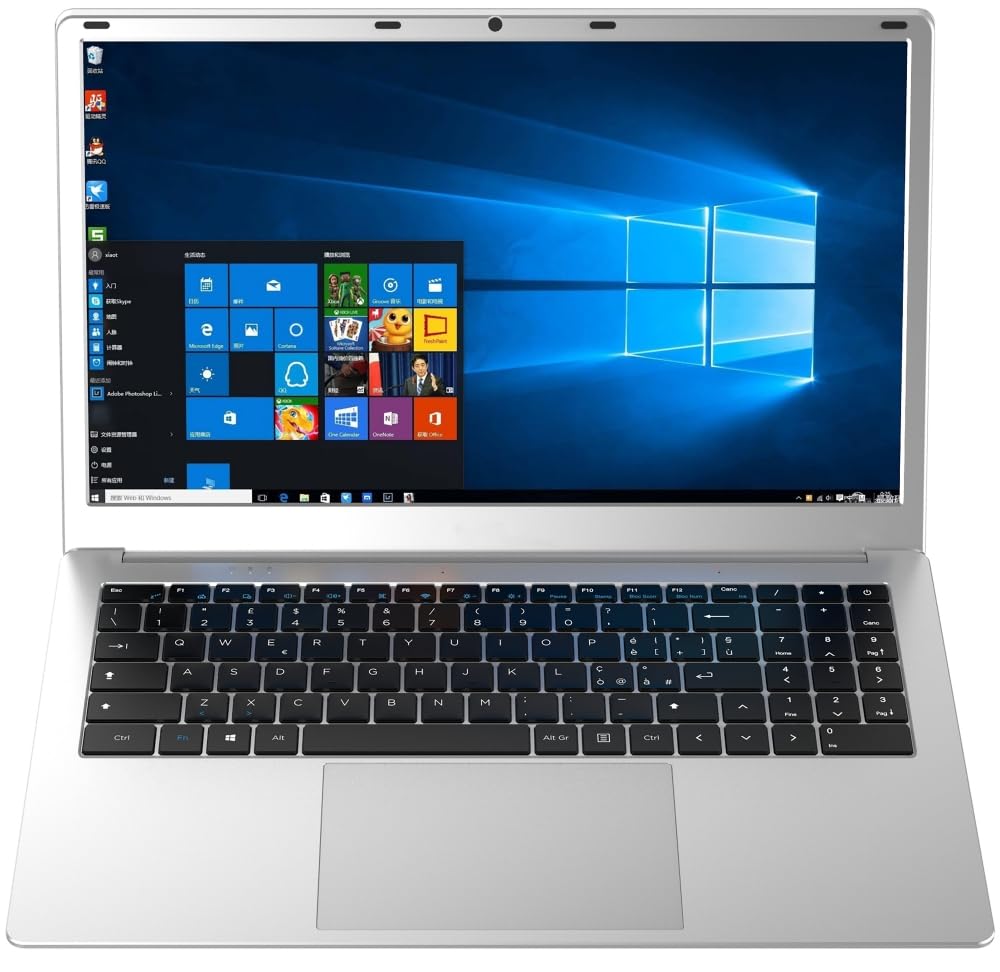 shinobee difinity Celeron Quad Core SSD (15,6 Zoll FullHD) lautloses Notebook (Celeron N3450 4x2.20 GHz, 8GB DDR4, 256 GB SSD, USB 3.0, HD Graphics 500, m-HDMI, Windows 11, MS Office) #8027