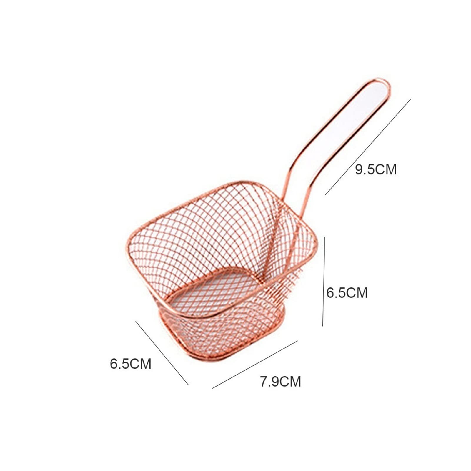 Set di 8 cestelli per friggere in Acciaio Inox - Scolapasta per Pollo Fritto, Patatine Fritte, Patatine in Busta e Altro Ancora - Utensili e Accessori da Cucina per Snack croccanti Perfetti