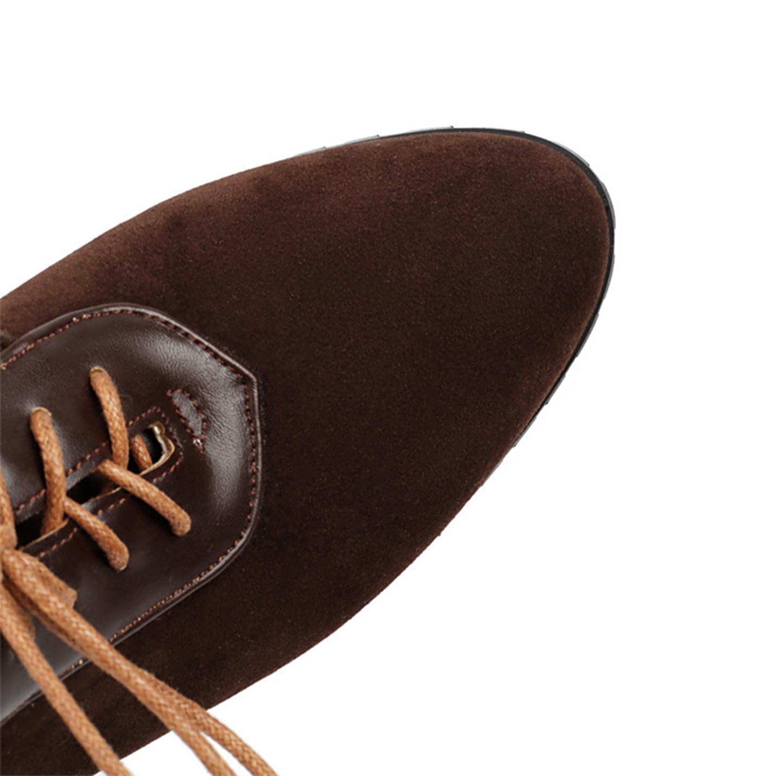 Zapatos Oxford Mujer Punta Redonda con Cordones