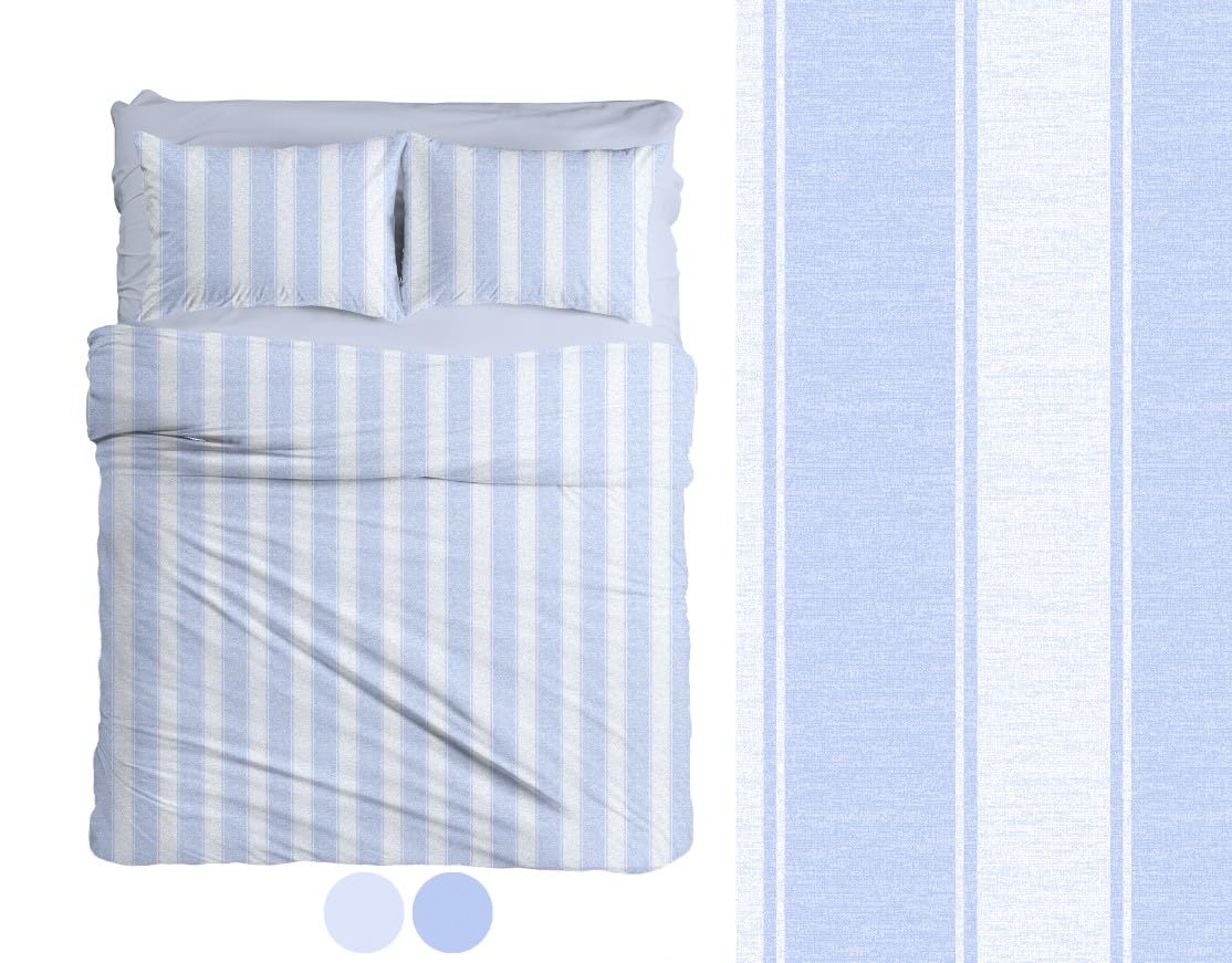 Housse de couette pur coton tissage serré 144TC parure lit de qualité