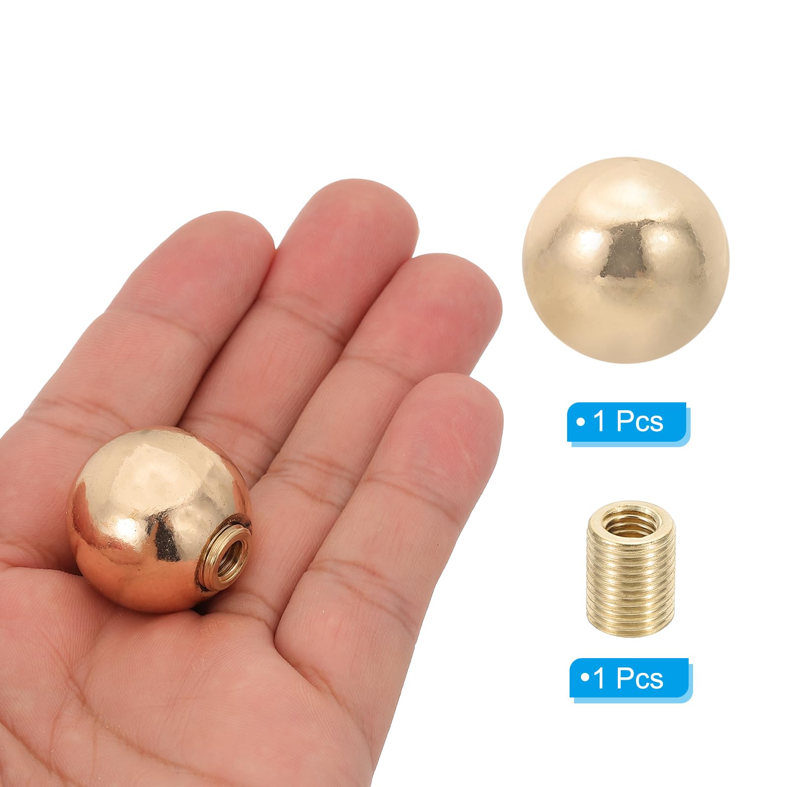 PATIKIL 25mm Ball Lamp Finials Caps Knob, 1 Set Lamp Shade Decoration, Rose Gold Tone - Image 3