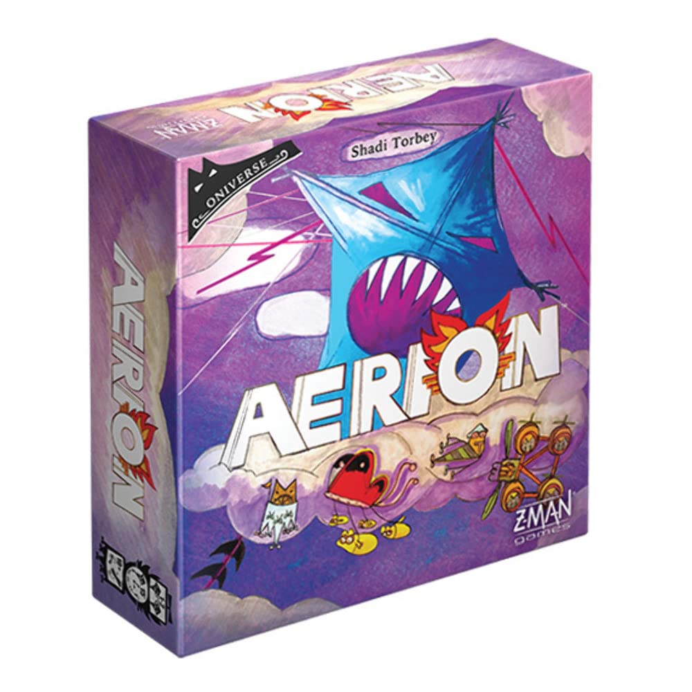 Aerion Board Game - Solo or Cooperative Two Player Strategy Game from The Oniverse, Fun Family Game for Kids & Adults, Ages 10+, 1-2 Players, 15 Minute Playtime, Made by Z-Man Games
