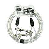 Petest 30ft Reflective Tie-Out Cable for Heavy Dogs Up to 125 Pounds