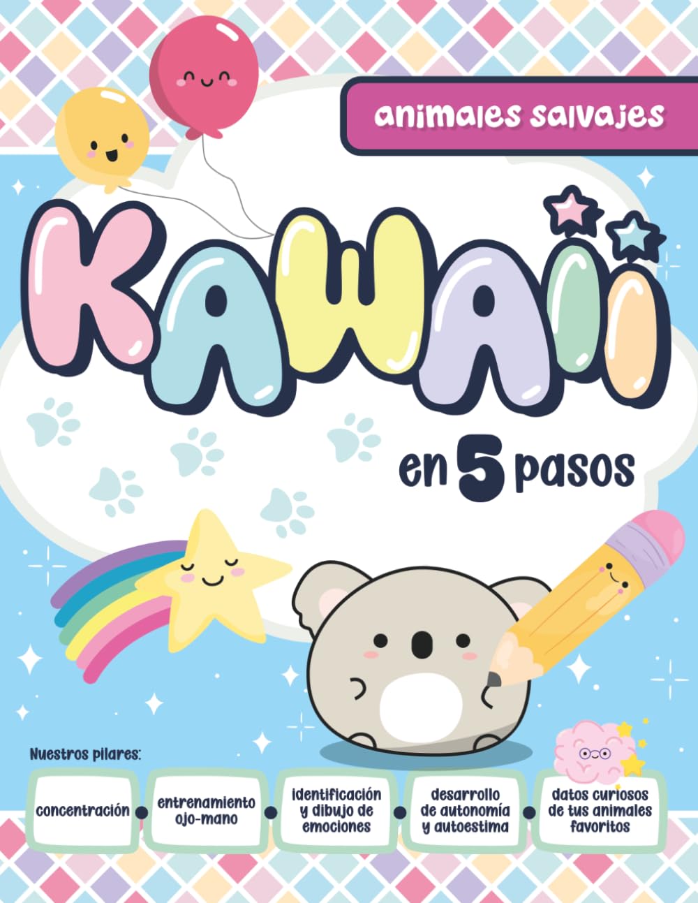 Kawaii en 5 pasos: Animales Salvajes. Aprende a dibujar Kawaii en 5 sencillos pasos.