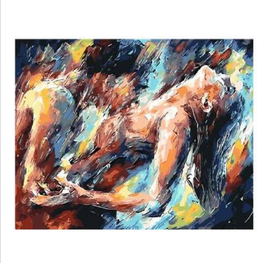 DIY Oil Painting Sensual Couple Love Shower - Paint by Numbers Kits for Adults DIY 4139 Christmas Decor Home Decorations Gifts-With Frame