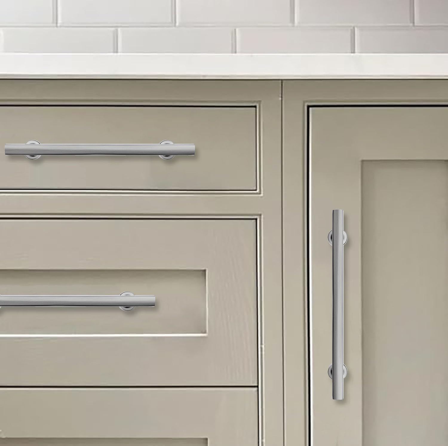 KHTUMEWARE-297 Brushed Nickel Appliance Pulls CTC 12 in (305 mm) in Brushed Nickel — KHTUMEWARE